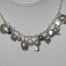 18 " Freshwater Pearl, Hill Tribe Silver & Sterling Silver